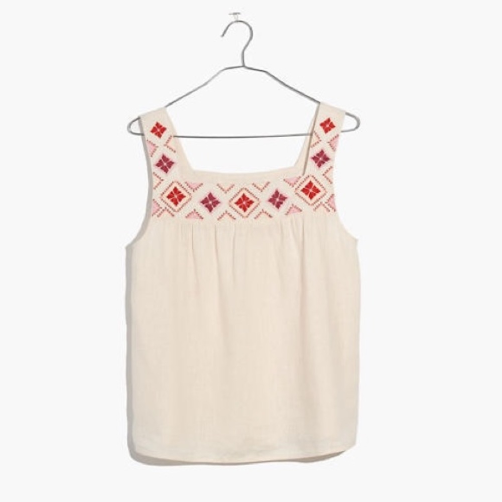 Madewell Embroidered Island Tank Top